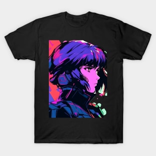 Cybernetic Journeys: Ghost in the Shell Aesthetics, Techno-Thriller Manga, and Mind-Bending Cyber Warfare Art T-Shirt